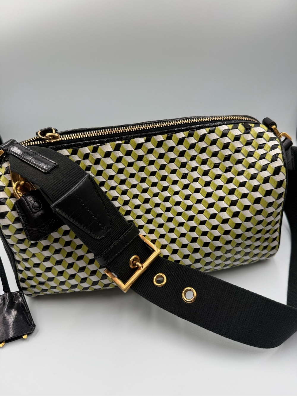 PRADA vintage perspective cubes shoulder bag - Picture 12 of 14